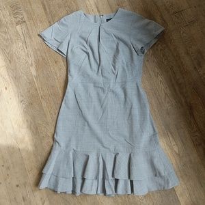 Grey Ruffle Bottom Dress